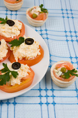 Tomatoes with cheese