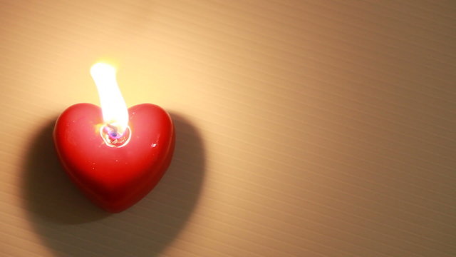 Happy Valentine's day - A candle in the shape of the heart