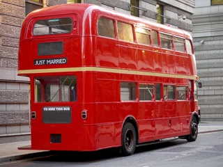 Papier Peint photo Bus rouge de Londres Bus rouge de Londres à l& 39 ancienne