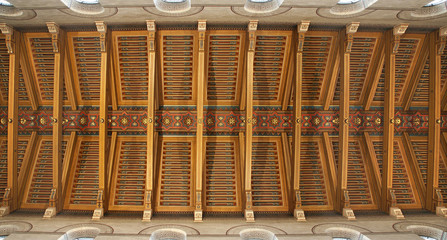 Paris - wood roof of Saint Francois Xavier church