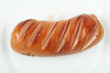 sausage and fork
