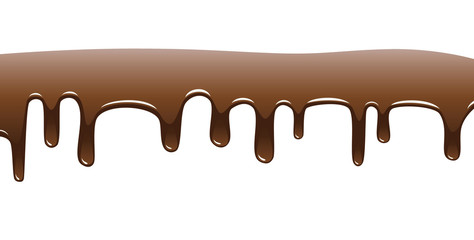 vector flowing chocolate drops