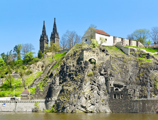 Vyšehrad. The castle over the Vltava River. Prague