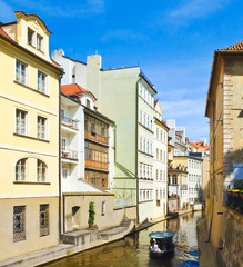 Fototapeta na wymiar Pleasure boat in Prague. Czech Republic