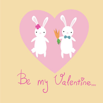 Cute bunnies card