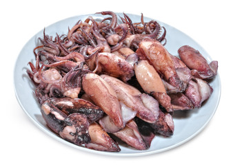 Ración de calamares a la plancha.