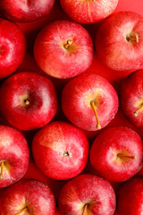 background with fresh red apples