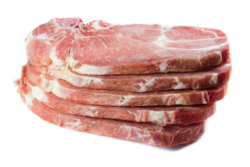 Uncooked pork chops