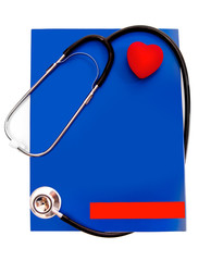 stethoscope and a red heart