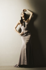 Fototapeta premium Fashion portrait of young woman (ancient style)