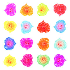 Color hearts