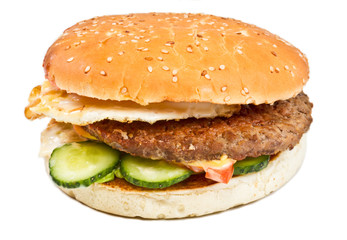 hamburger isolated on white