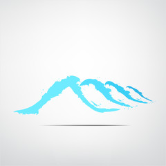 Vector illustration of abstract blue wave
