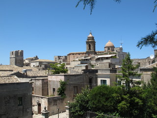 Blick auf die Altstadt von Erice, Sizilien West
