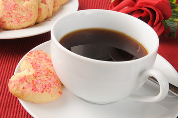 Coffee and Valentines Cookies