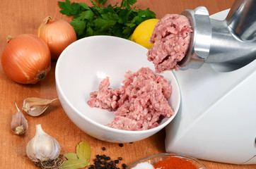 meat grinder and forcemeat