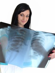 médecin avec des rayons X