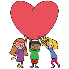 Kinder, großes Herz