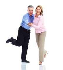 Happy elderly couple.