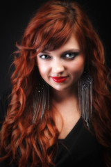 Naklejka premium lovely redhead - Young beautiful red haired woman