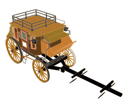 Stagecoach Without  Horses Vector 03