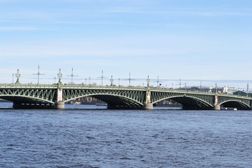 Fototapeta na wymiar Trinity Bridge in St.Petersburg