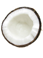 coconut nut cut isolated