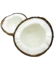 coconut nut cut isolated
