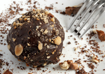 slice of delicious chocolate cake