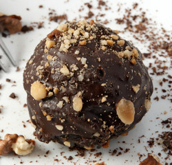 slice of delicious chocolate cake