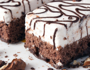 slice of delicious chocolate cake