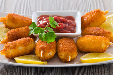 Fried crab claws.