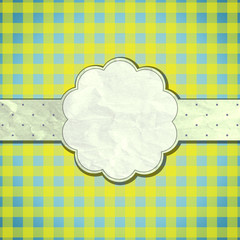 Scrapbook-style retro rectangular card