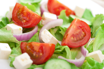 closeup of fresh salad