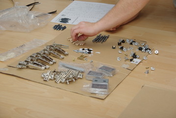 Montageteile sortieren