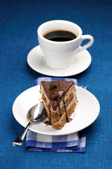 Piece of cake and coffee