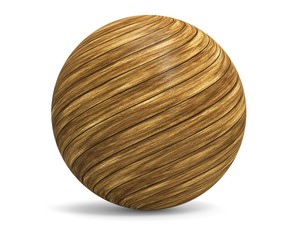 3d polished wooden sphere