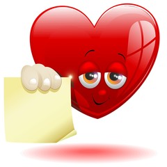 Cuore Fumetto Messaggio-Heart Cartoon Love Message-Vector