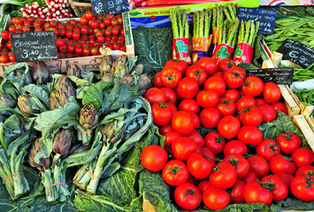 Mercato di Nizza, verdure ed ortaggi