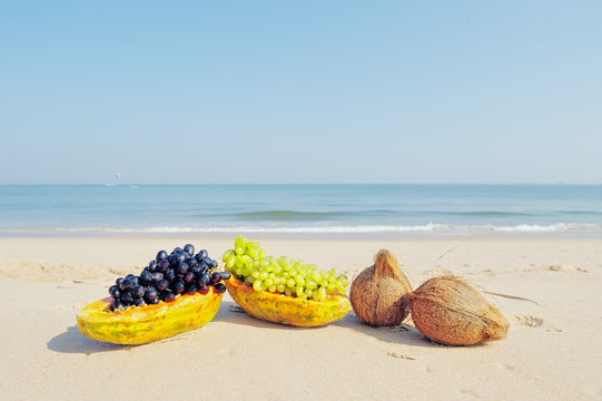 Fruit on the beach