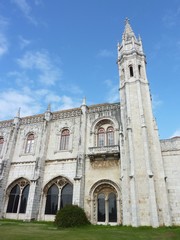 Fototapeta na wymiar The Hieronymus monastery in Belem in Portugal