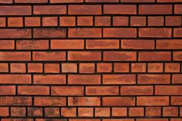 Old red bricks wall background