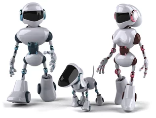 Deurstickers Robotfamilie © Julien Tromeur