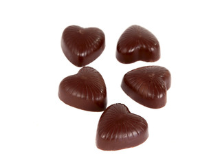 chocolate heart isolated