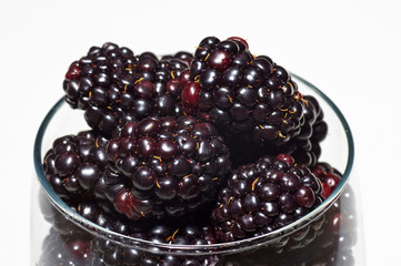 Black berries in a glass