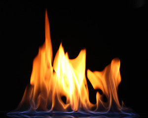 beautiful fire on a black background