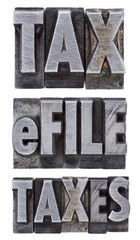 e-file taxes - tax concept
