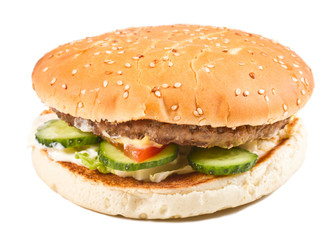 hamburger isolated on white