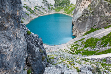 Imotski Blue Lake in Limestone Crater near Split, Croatia