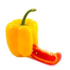 Yellow and red paprika